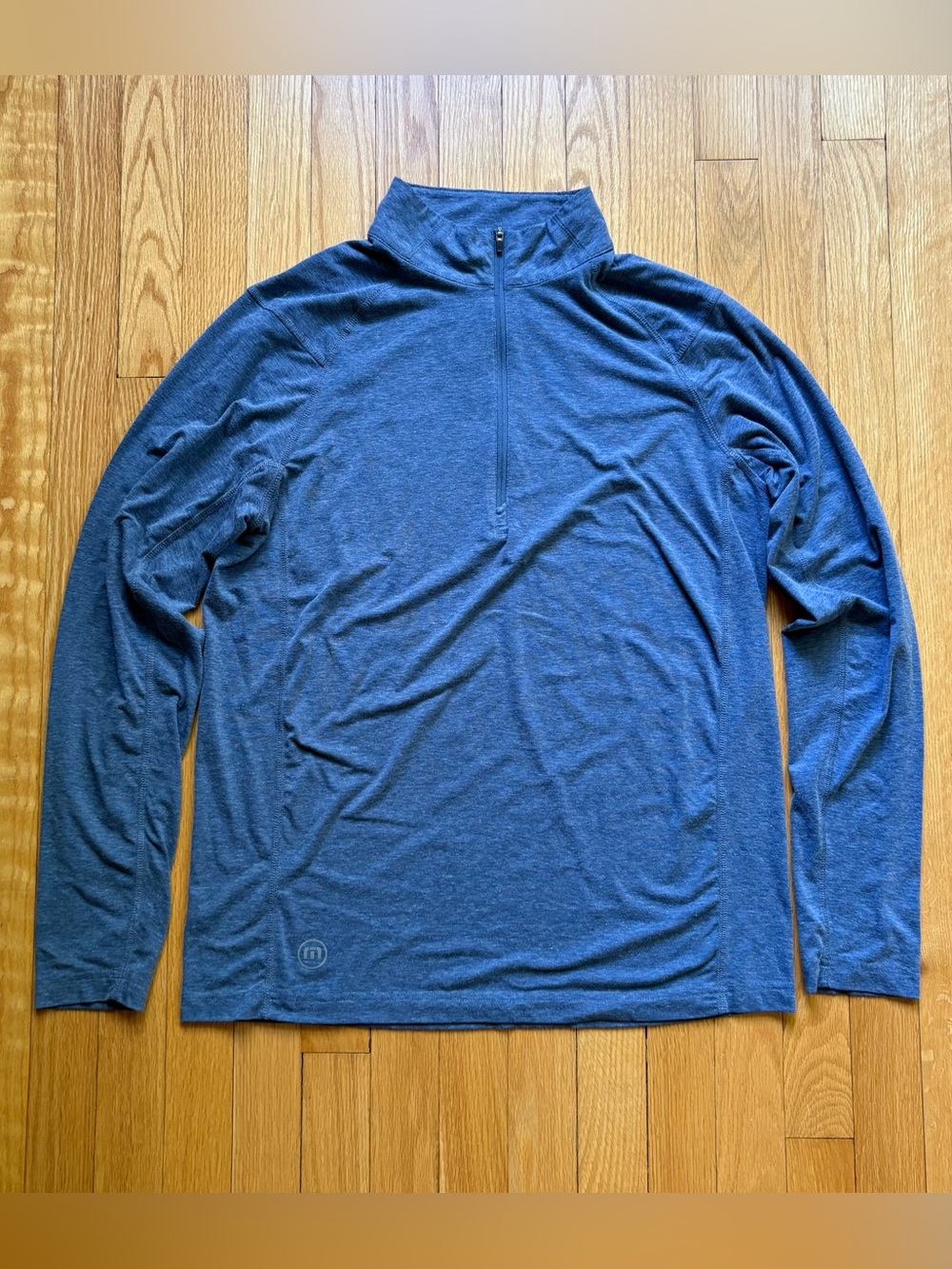 Travis Mathew Men’s Performance Golf 1/4 Zip Pullover Medium Blue Solid